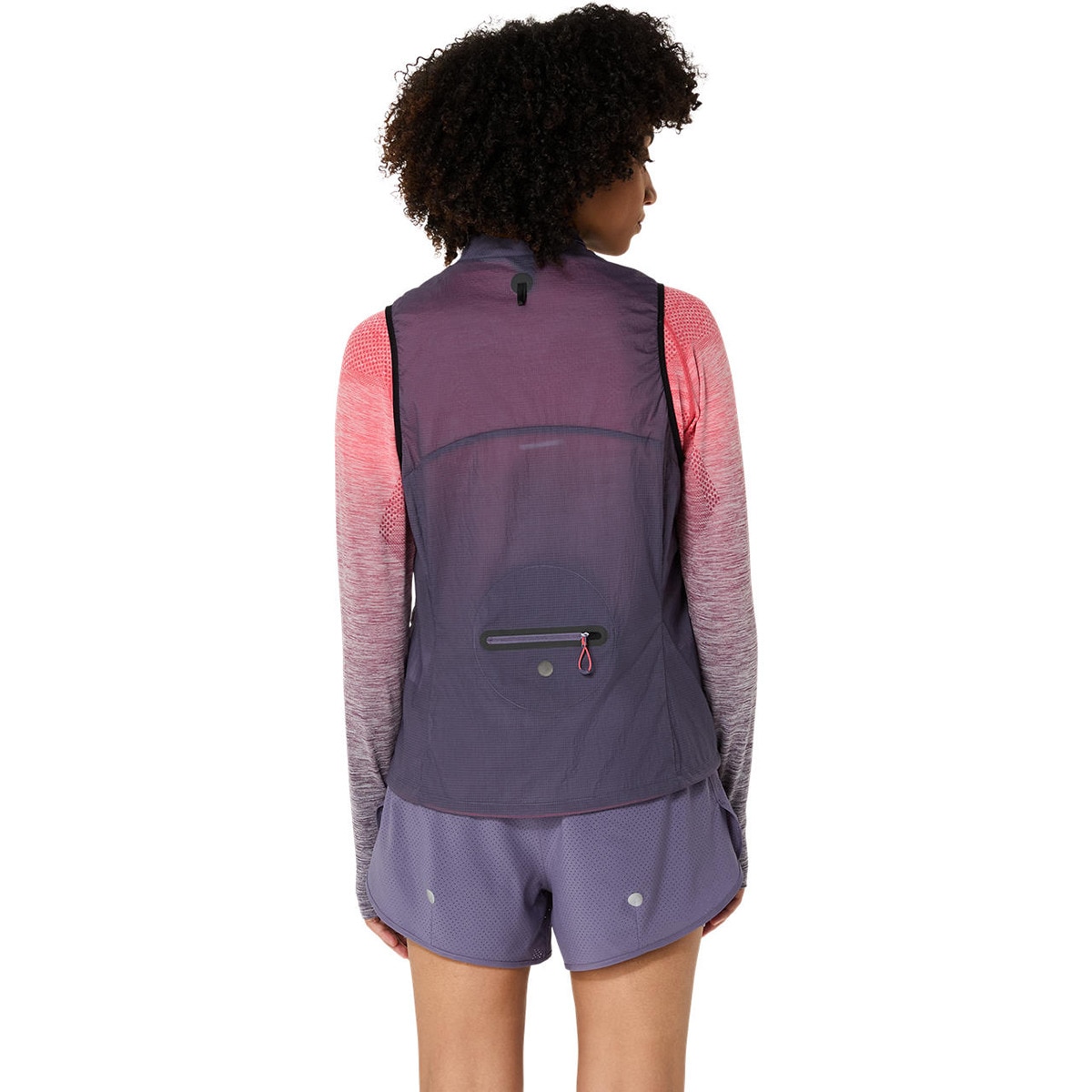 Colete Corta-Vento de Mulher Metarun Packable Gilet Roxo-2