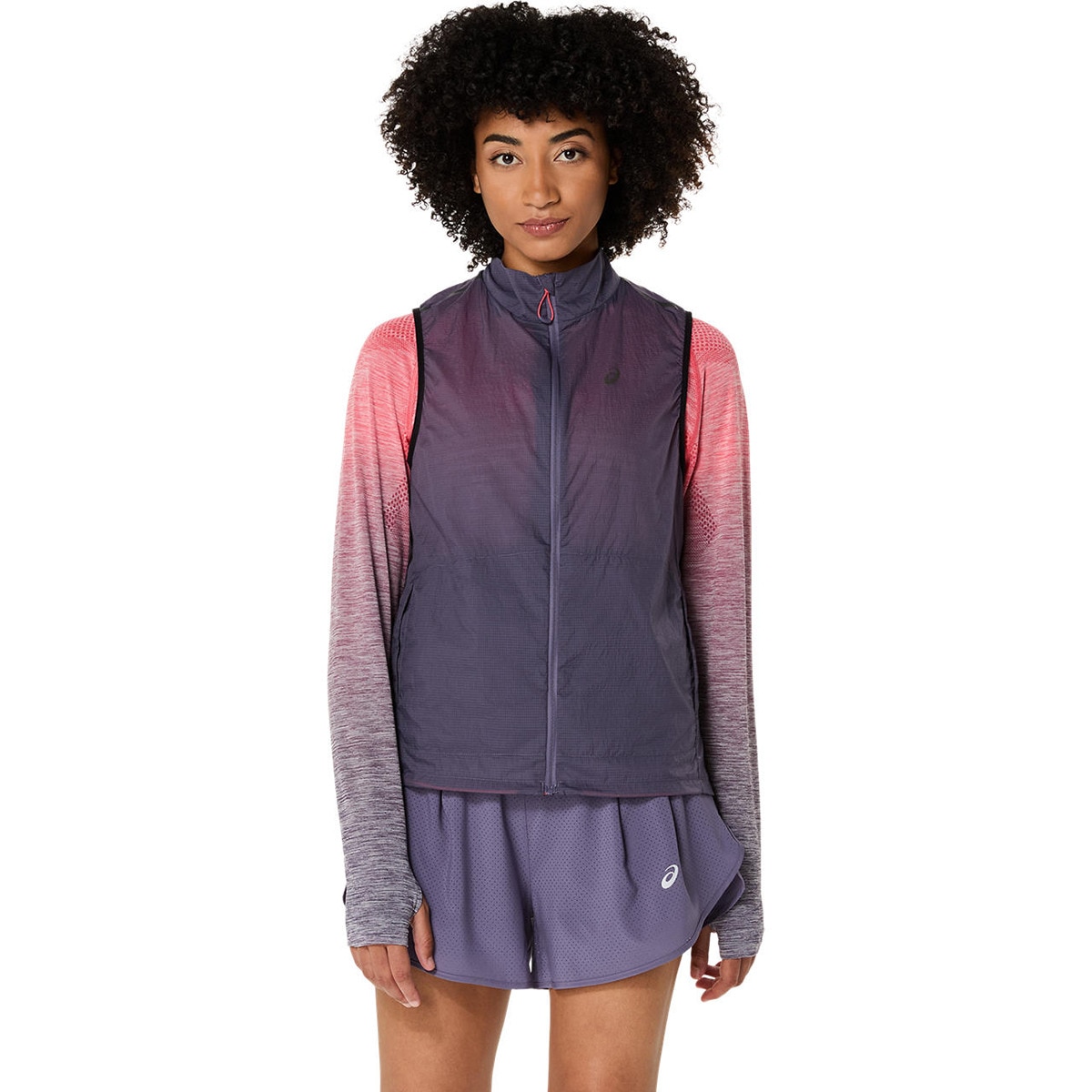 Colete Corta-Vento de Mulher Metarun Packable Gilet Roxo-1