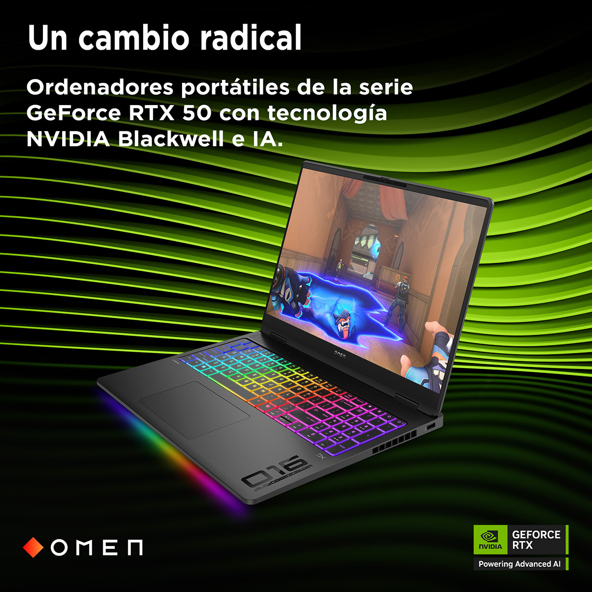 Portátil Gaming HP OMEN MAX 16-ah0021ns, Intel Core Ultra 7-255HX, 32GB, 1TB SSD, Nvidia GeForce RTX 5070Ti 12GB, 16" OLED, Sin SO Negro-13