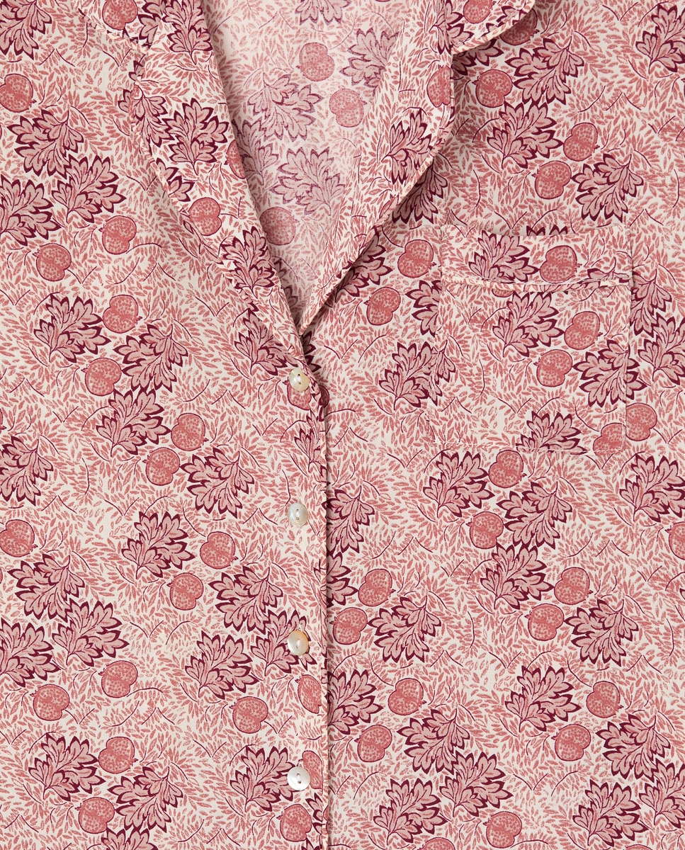 Pijama Mujer Dos Piezas Estampado Rosa-4