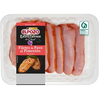 Extratiernos del Chef filetes de pavo marinados al pimentón peso aproximado bandeja 500 g - Elpozo