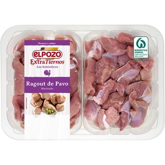 Extratiernos ragout de pavo marinado peso aproximado bandeja 500 g - Elpozo