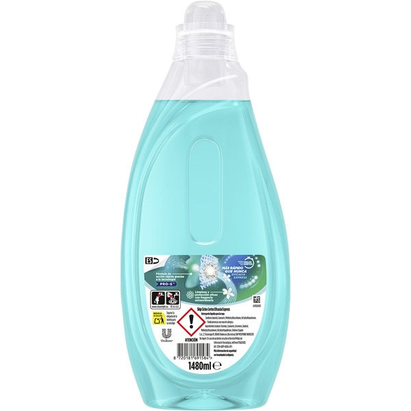 Flüssigwaschmittel für kurze Zyklen, Express-Wirkung, beseitigt schlechte Gerüche Flasche 37 Dosis