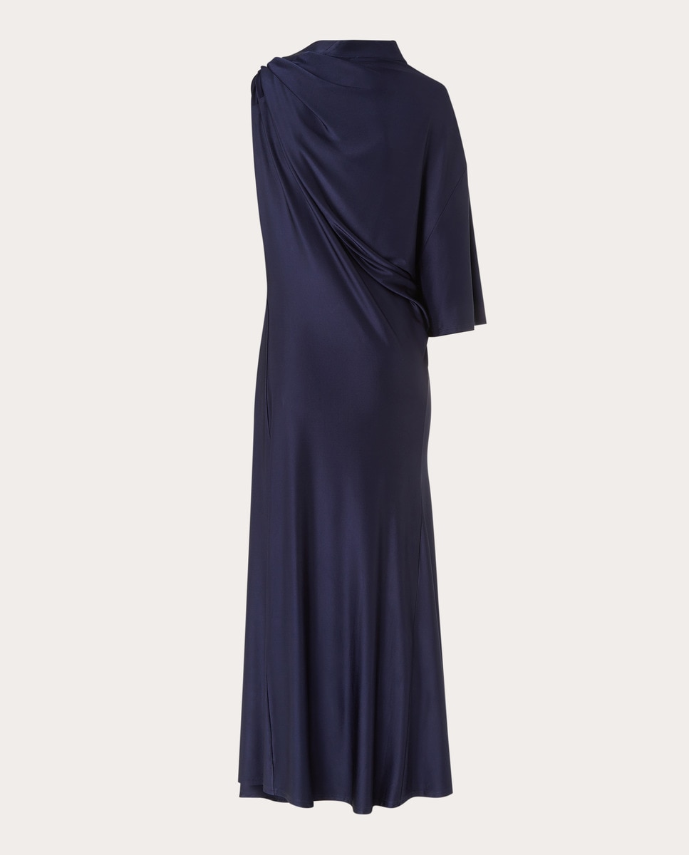 Vestido comprido Azul-marinho-2