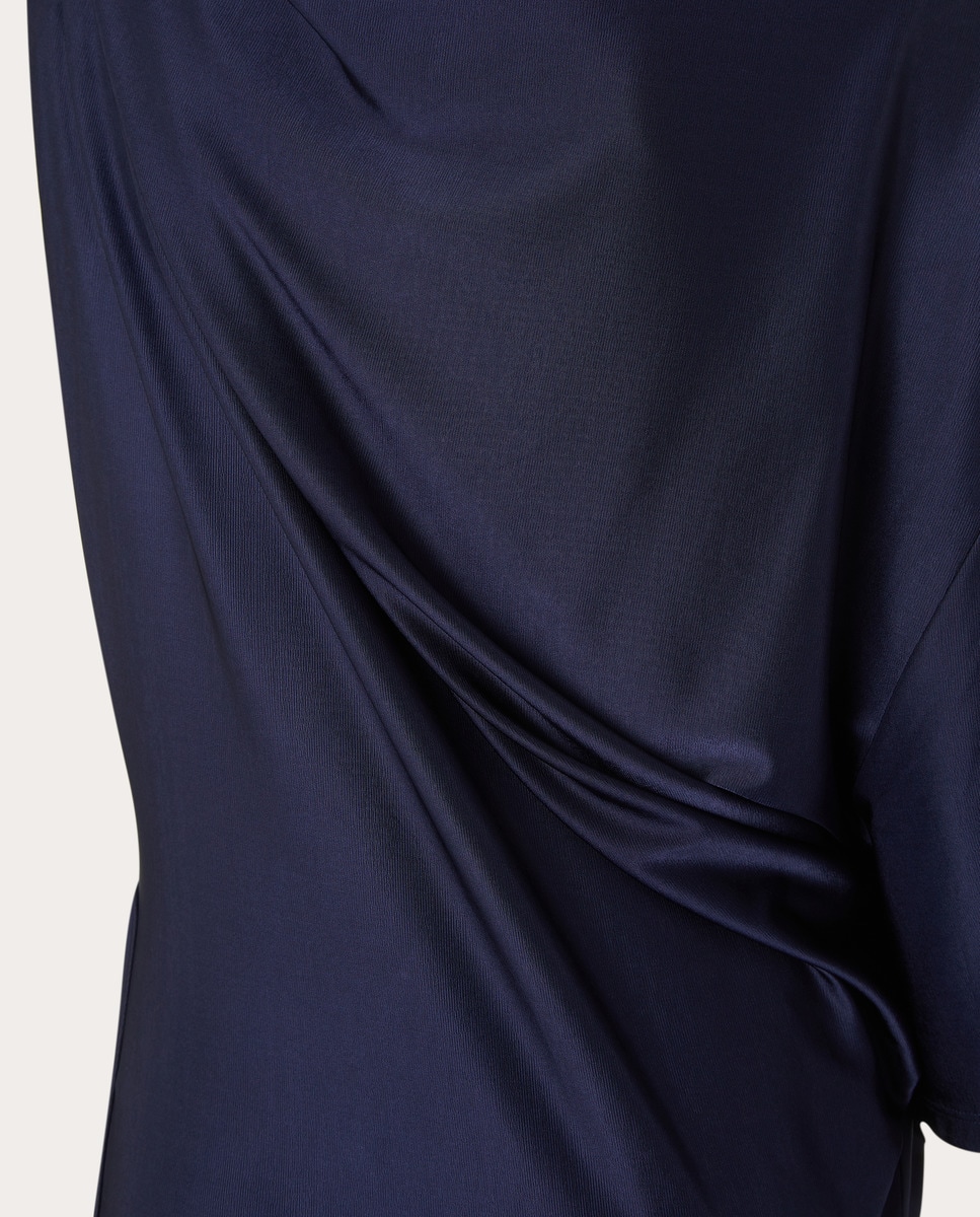 Vestido comprido Azul-marinho-4