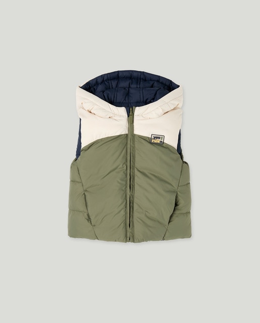 Imagen 0 de Chaleco acolchado reversible cortes de bebé niño
