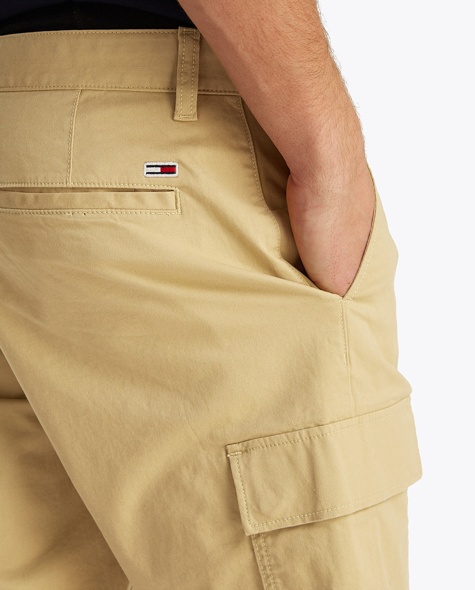 Calções Cargo Slim Fit Bege-3