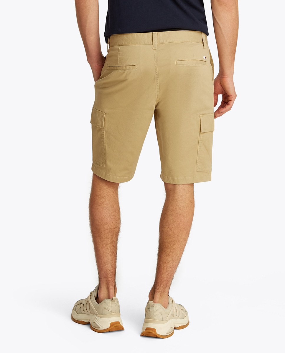 Calções Cargo Slim Fit Bege-2