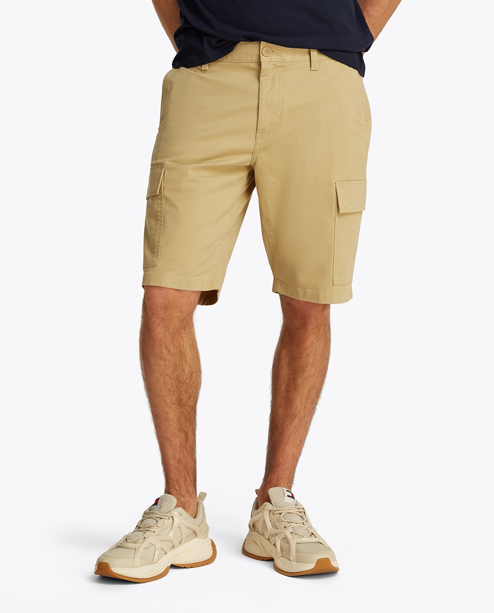 Calções Cargo Slim Fit Bege-1