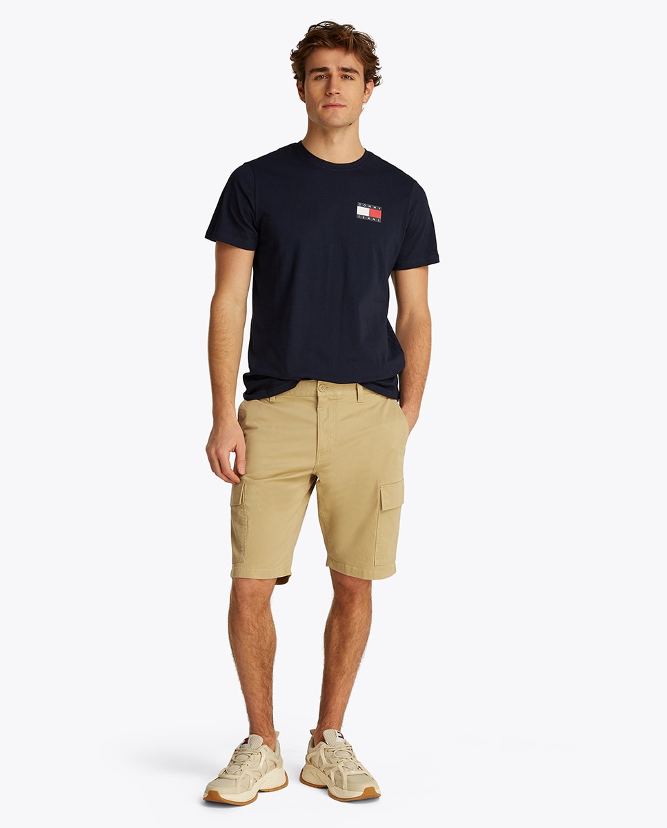 Calções Cargo Slim Fit Bege-7