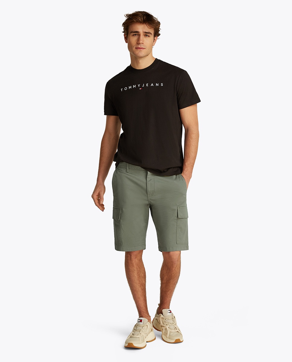 Calções Cargo Slim Fit Verde-escuro-7