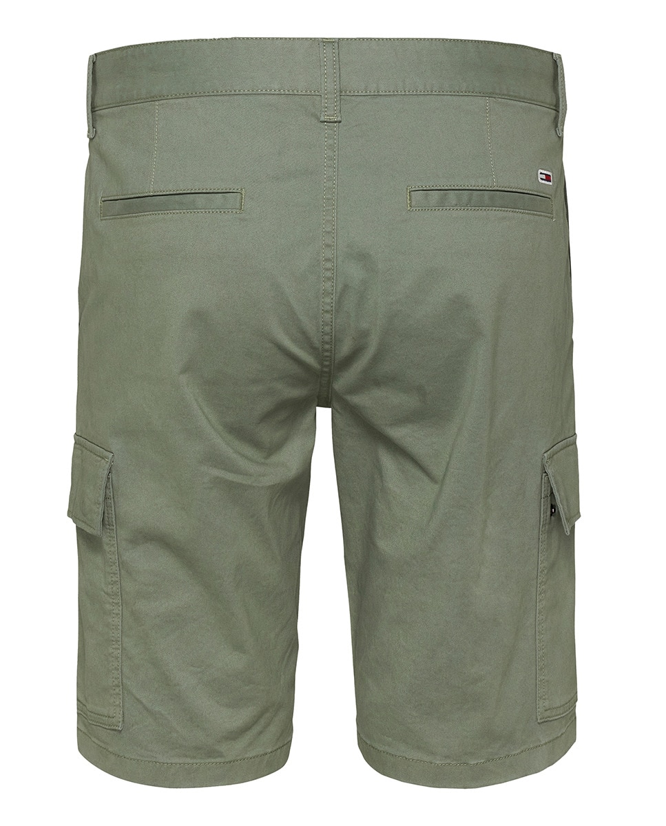 Calções Cargo Slim Fit Verde-escuro-6