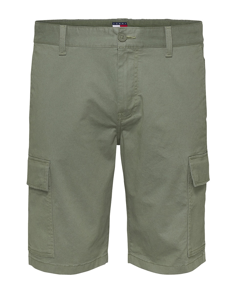 Calções Cargo Slim Fit Verde-escuro-5