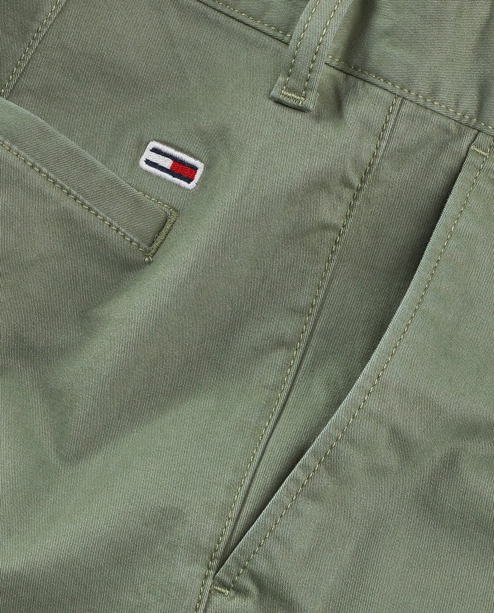 Calções Cargo Slim Fit Verde-escuro-4
