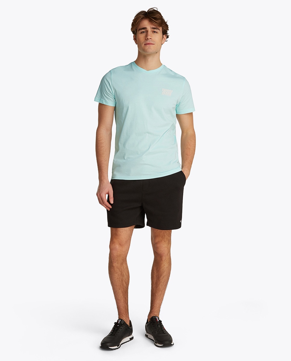 T-shirt de Manga Curta Slim Fit Verde-claro-6