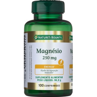 Suplemento Magnésio embalagem 100 comprimidos - Natures Bounty