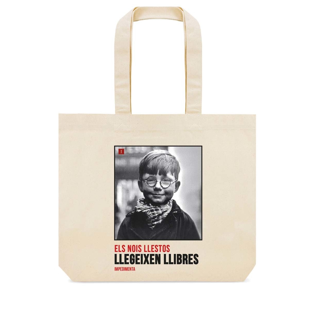 BOSSA DE TELA "ELS NOIS LLESTOS LLEGEIXEN LLIBRES" 1