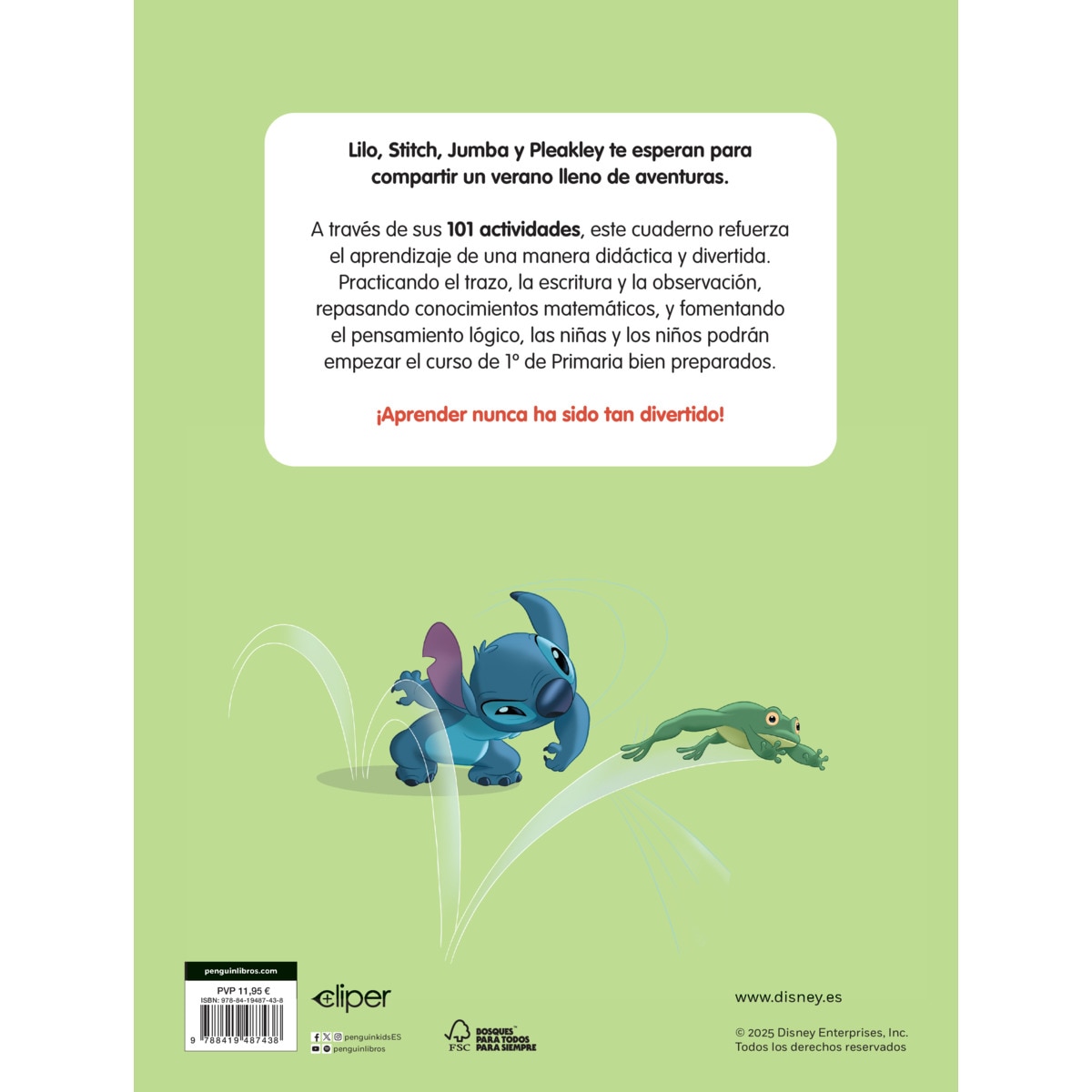 Stitch. (5-6 años) (Disney. Cuaderno de vacaciones): Escritura · Expresión oral · Formas y números · Explorar el mundo (Capa mole) 2