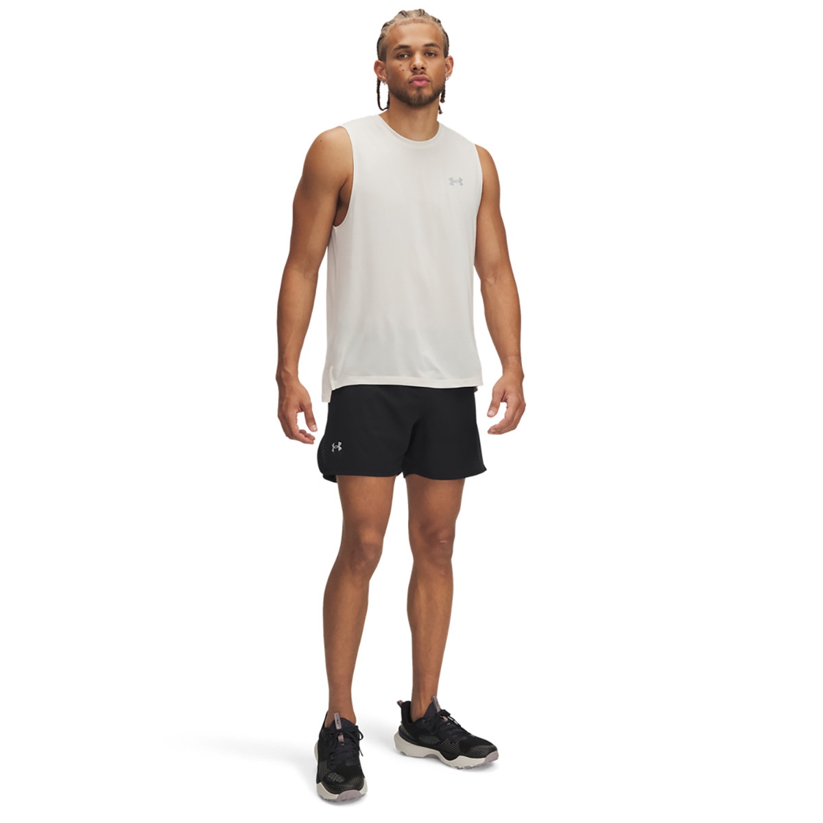 Calções de Homem UA Trail Run Lauch Shorts Preto-4