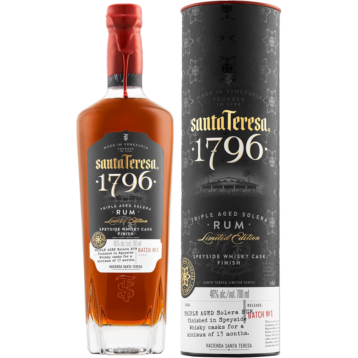 1796 ron envejecido en barricas de whisky speyside botella 70 cl - Santa Teresa