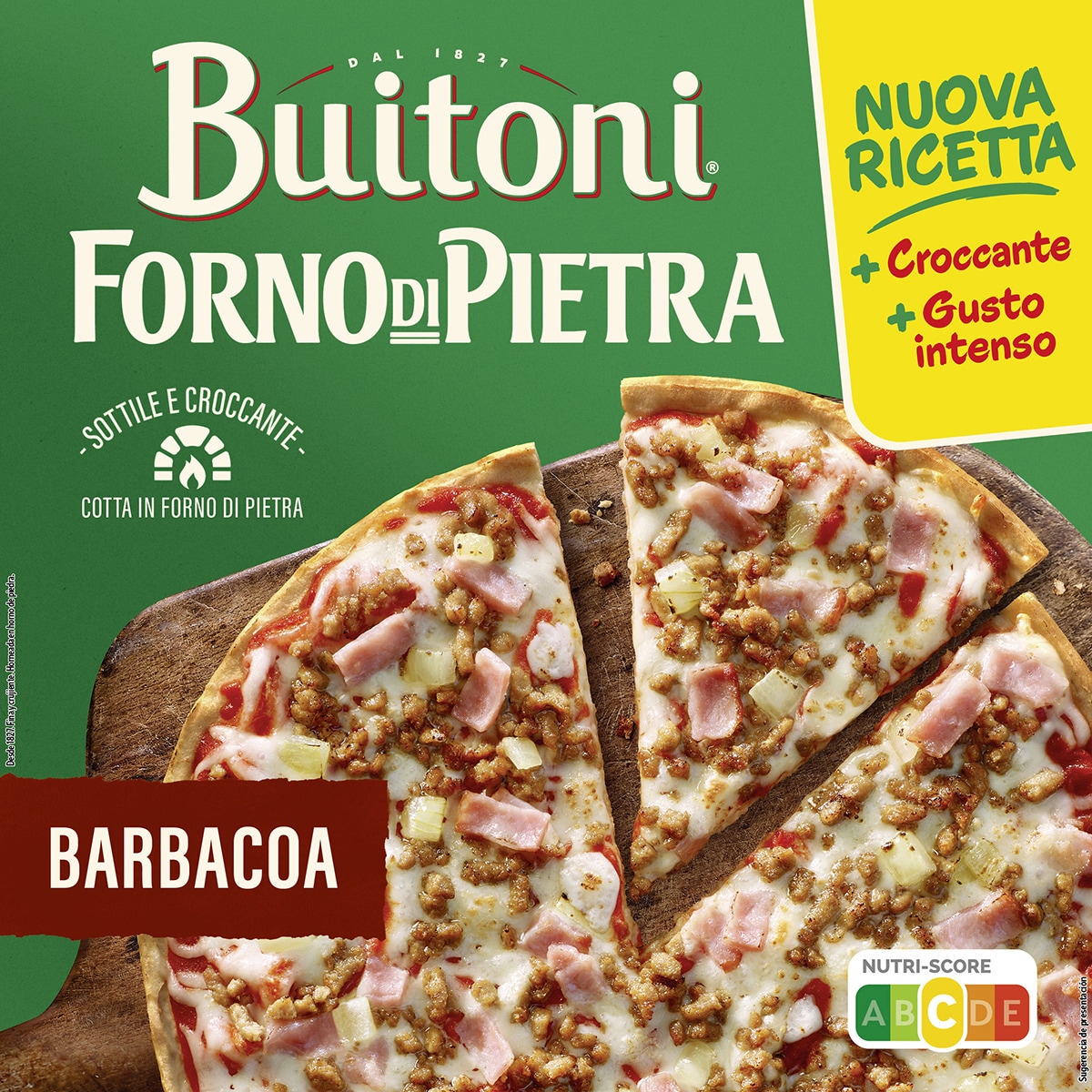 Pizza barbacoa croccante + gusto intenso estuche 330 g - Buitoni Forno Di Pietra