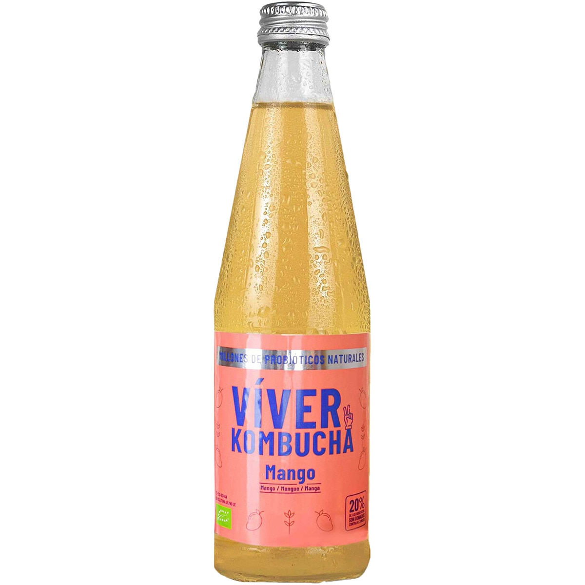 Kombucha ecológica de mango botella 330 ml - Viver