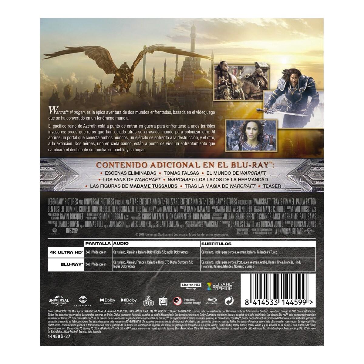 Warcraft (Edición 2025) (4K Ultra HD + Blu-Ray) 2