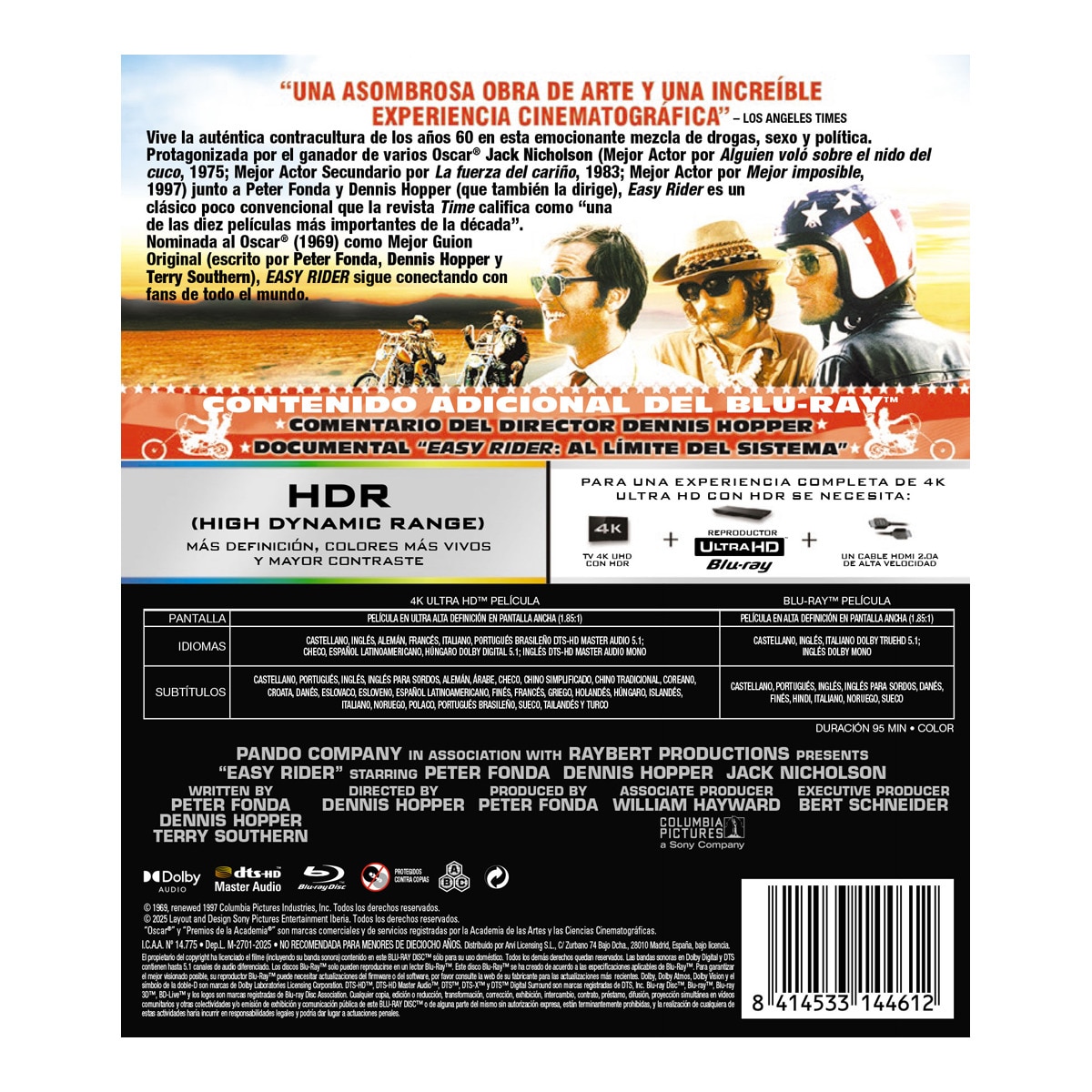 Easy Rider (Edición 2025) (4K Ultra HD + Blu-Ray) 2