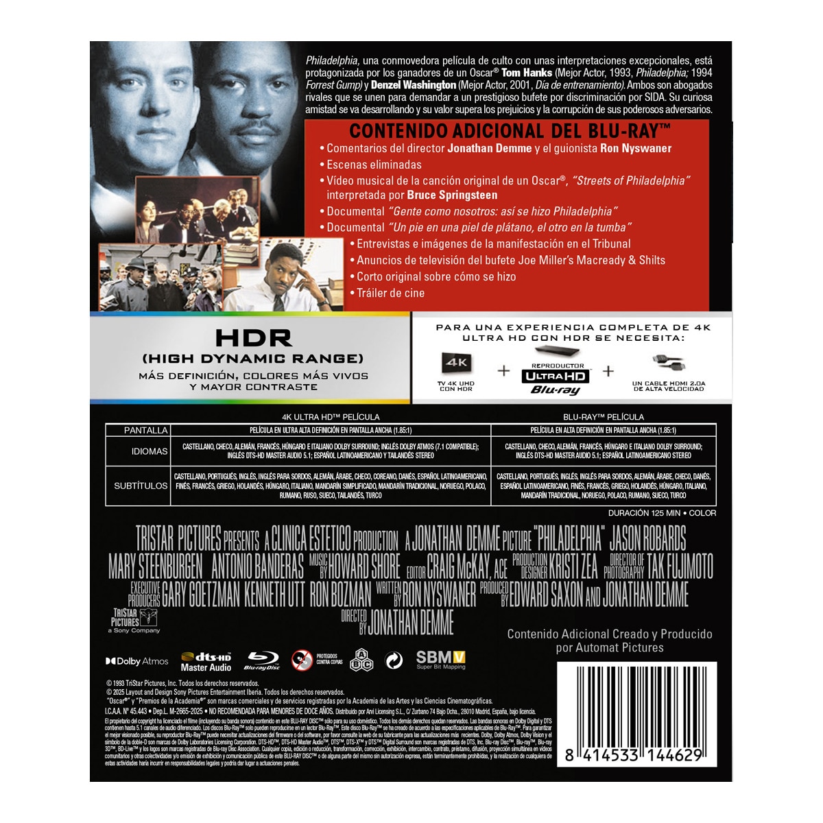 Philadelphia (Edición 2025) (4K Ultra HD + Blu-Ray) 2