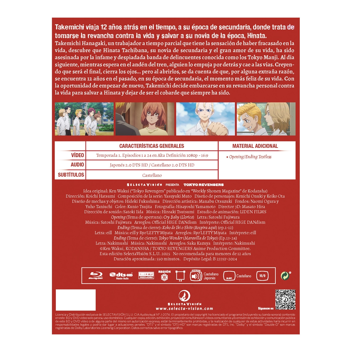 Tokyo Revengers temporada 1. Episodios 1 a 24 (Blu-Ray) 2