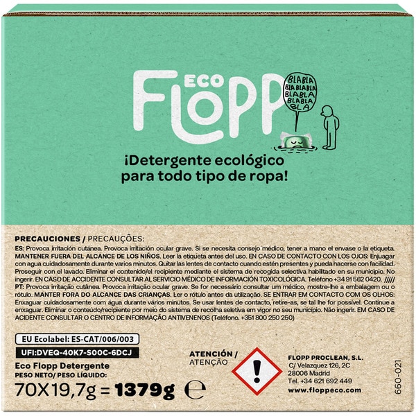 detergente ecológico para todo tipo de ropa Box 70 Kapseln