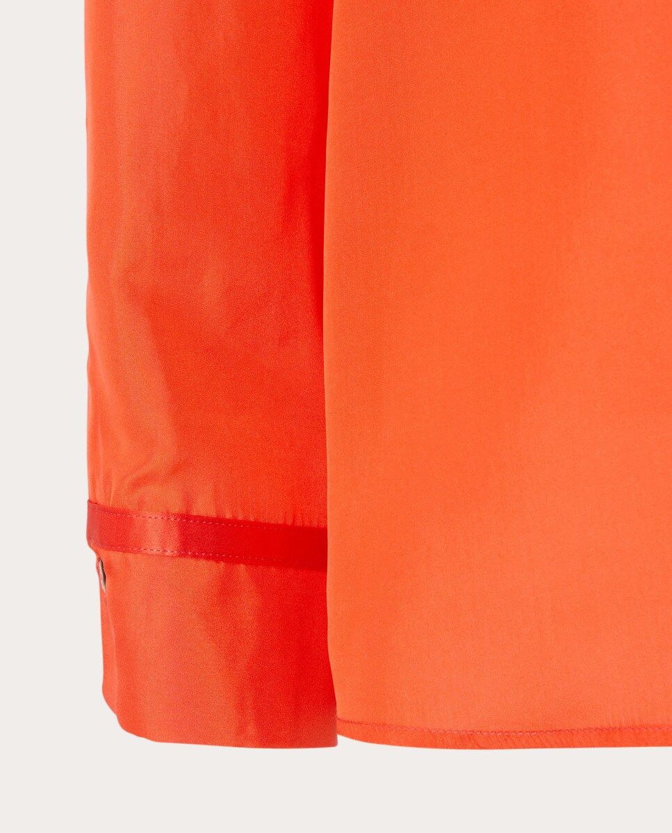 Camisa de seda Laranja-4