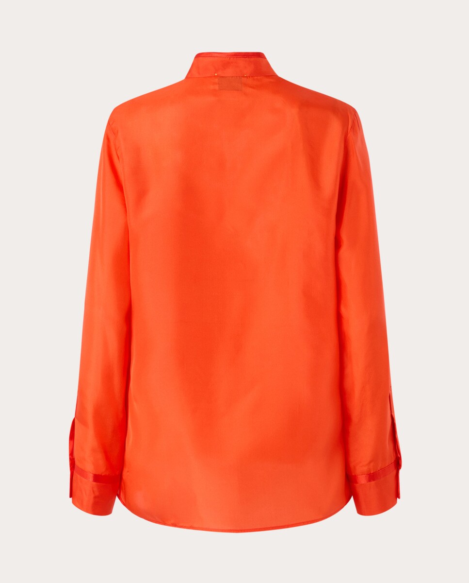 Camisa de seda Laranja-2