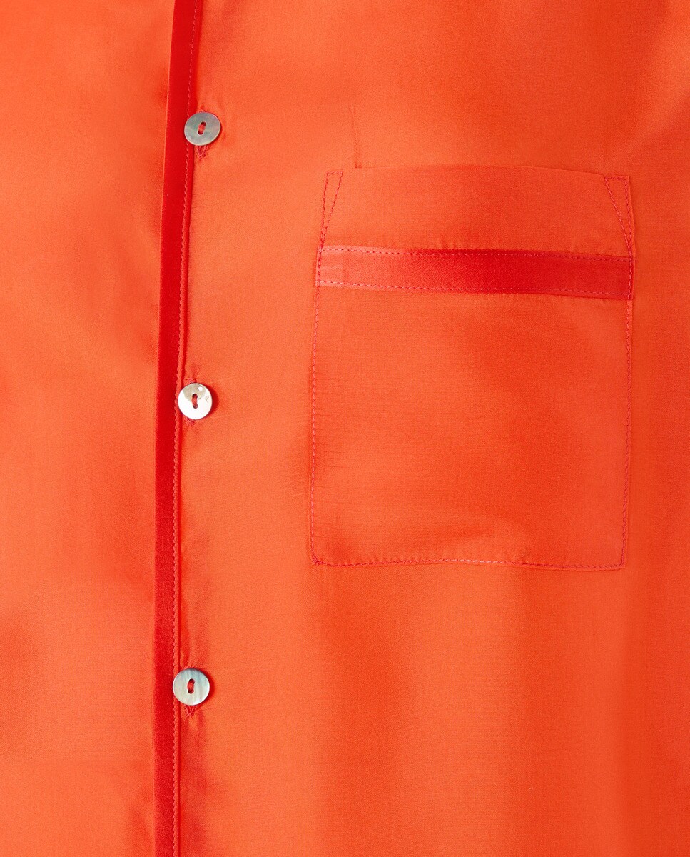 Camisa de seda Laranja-3