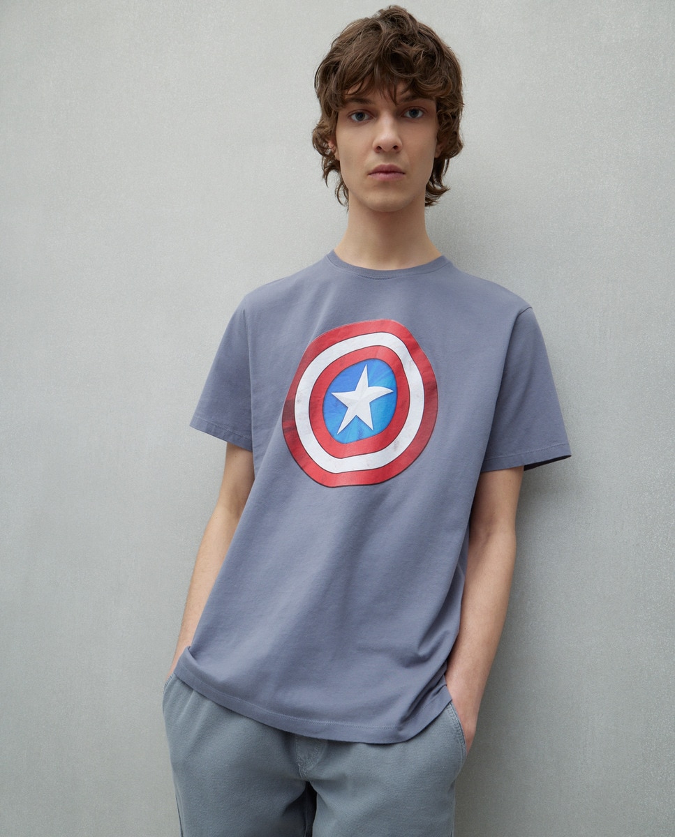 T-shirt Capitão América 830 Antracite-1