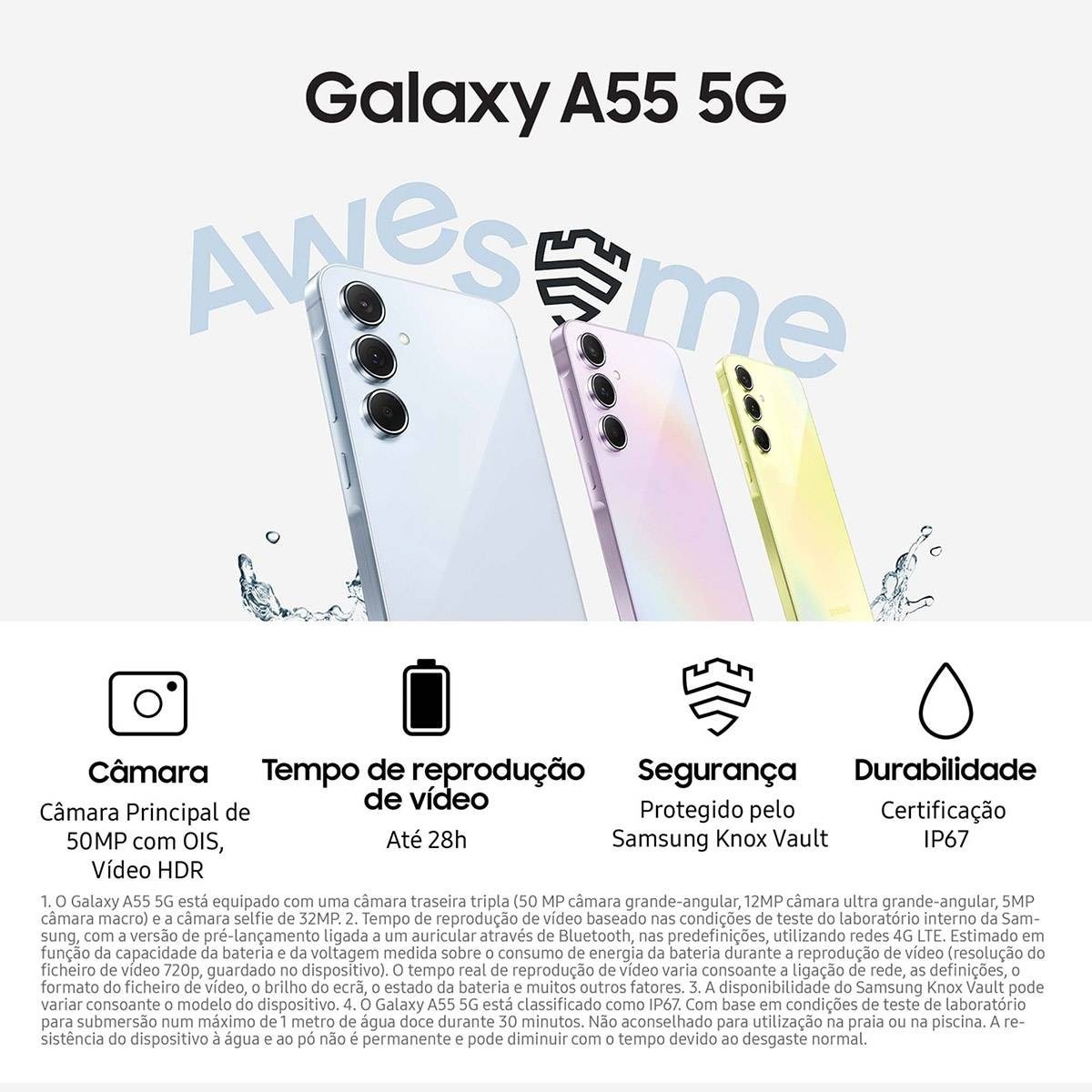 Samsung Galaxy A55 5G,  8GB RAM , 128GB Lavanda-2