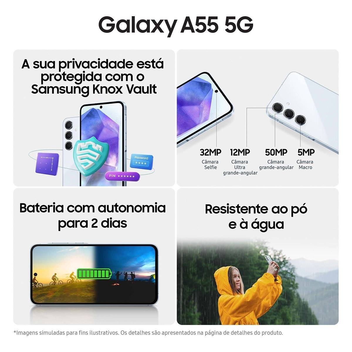 Samsung Galaxy A55 5G,  8GB RAM , 128GB Lavanda-3
