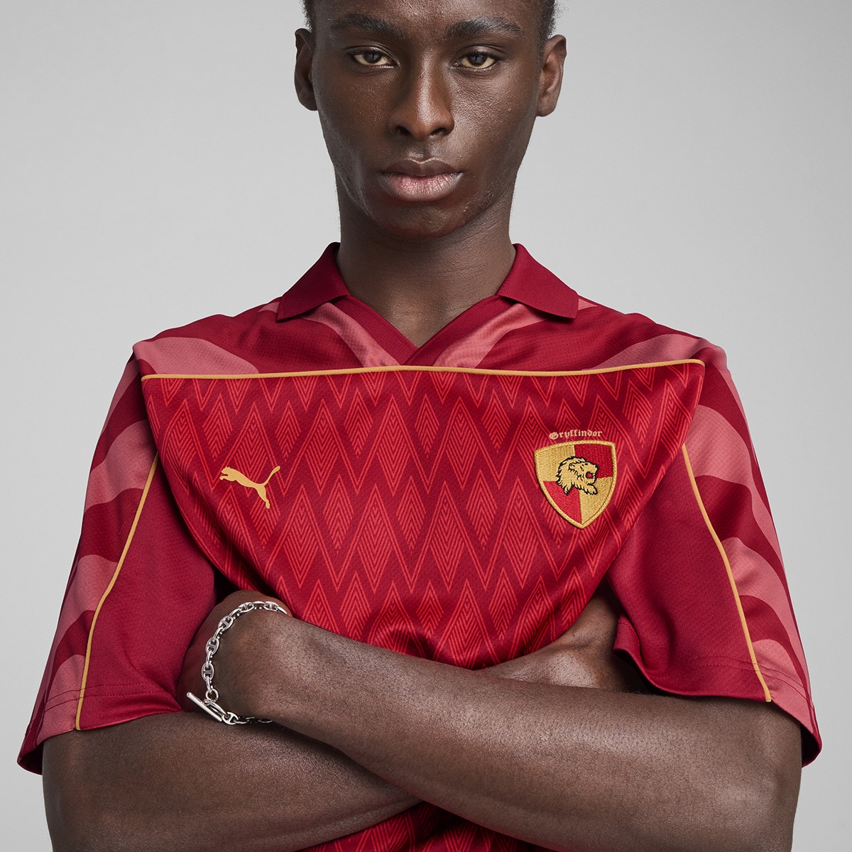 T-shirt de Homem Harry Potter Relaxed Football Jersey Vermelho-5