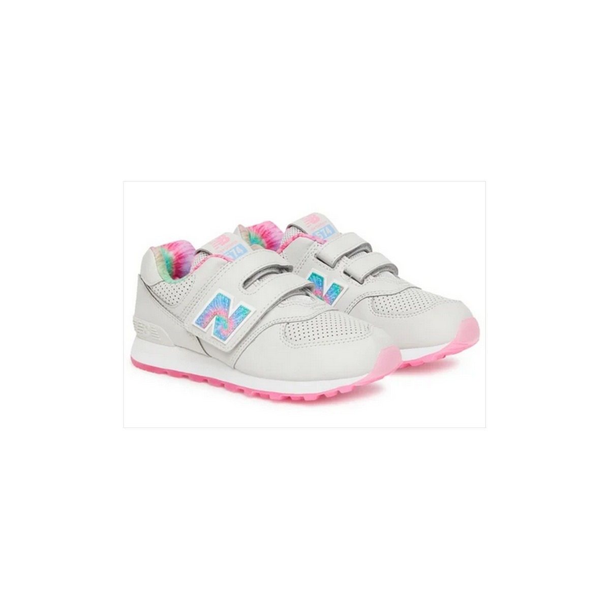 Sapatilhas Casual de Criança 574 com Velcro Cinzento-2