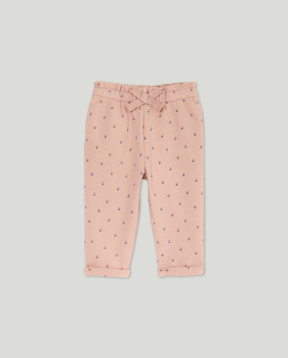 Pantalón bebé felpa Rosado-1