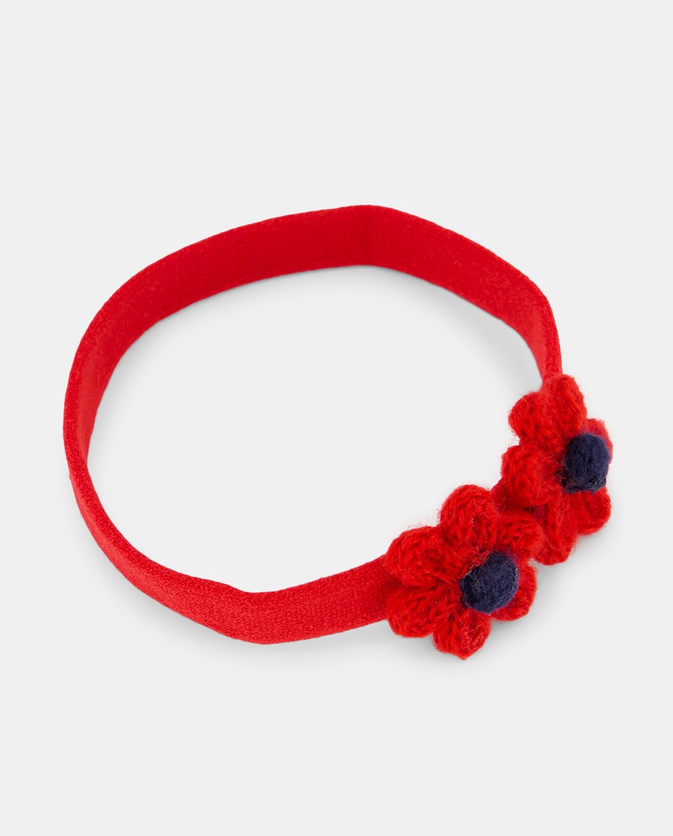 Fita de Cabelo com Estampado Floral 600 Vermelho-2