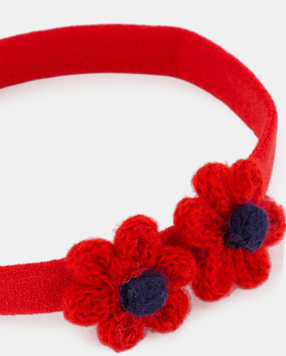 Fita de Cabelo com Estampado Floral 600 Vermelho-3