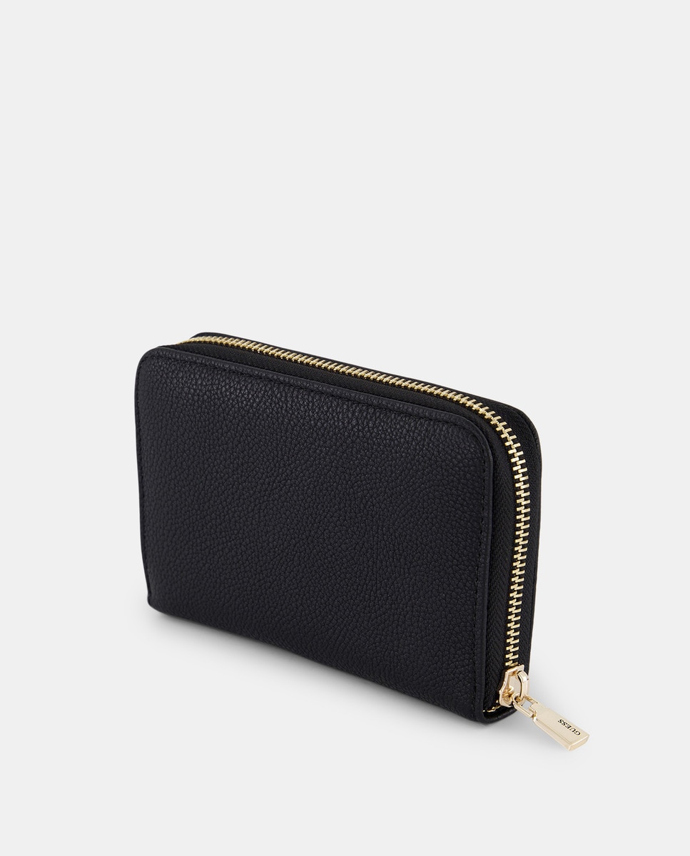 Porta-Moedas Médio com Fecho de Correr Preto-3