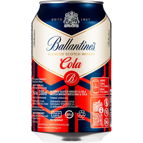 whisky blend with cola tin 33 cl