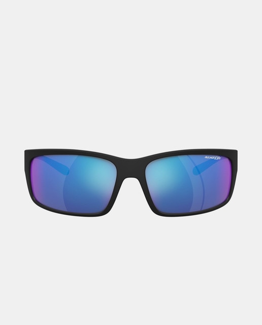 Imagen 0 de Gafas de sol rectangulares con lentes espejadas azules
