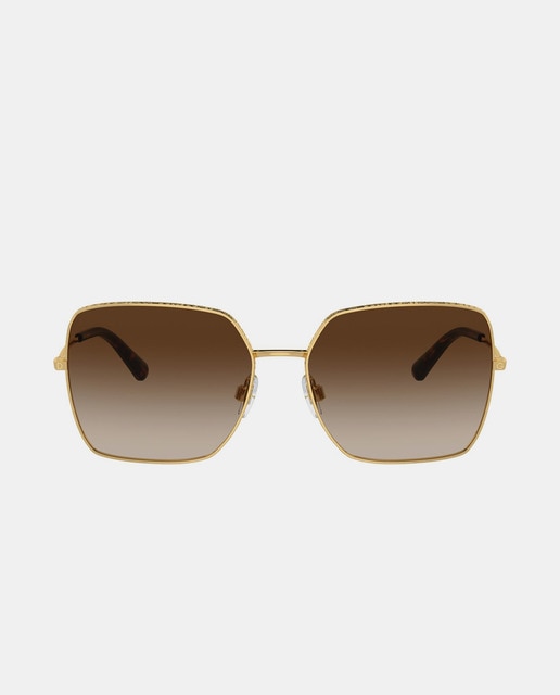 Imagen 0 de Gafas de sol de mujer cuadradas metalicas con lente degradada en marrón