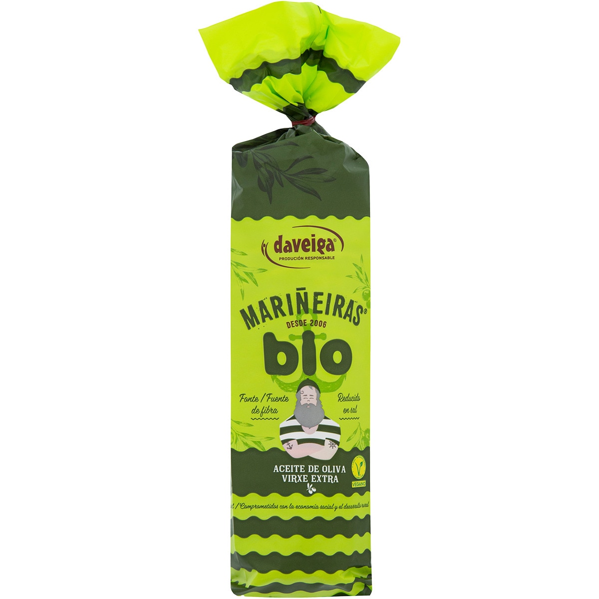 Bio pan sin miga ecológico con aceite de oliva virgen extra bolsa 200 g - Daveiga Mariñeiras