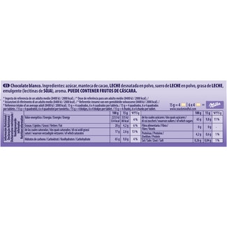 Chocolate blanco tableta 90 g - Milka