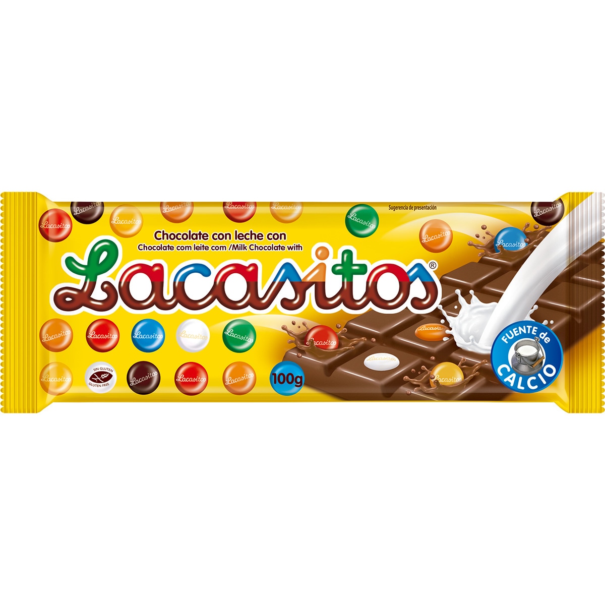 Chocolate con leche y Lacasitos tableta 100 g - Lacasa