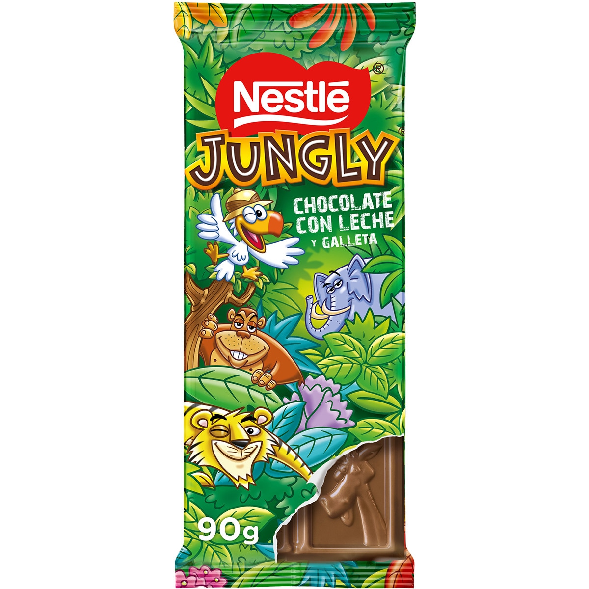 Chocolate con leche y galleta tableta 90 g - Nestle Jungly